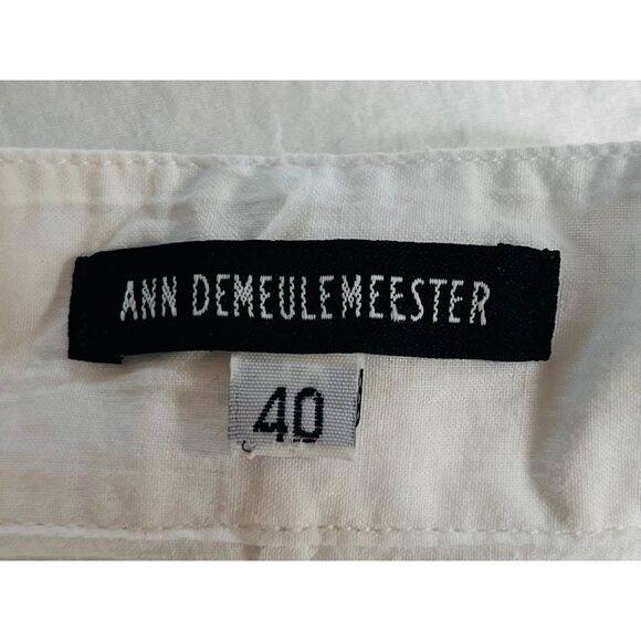 RARE Ann Demeulemeester Women's Sleeveless White Cotton Blouse Asymettrical 40 - Picture 8 of 13